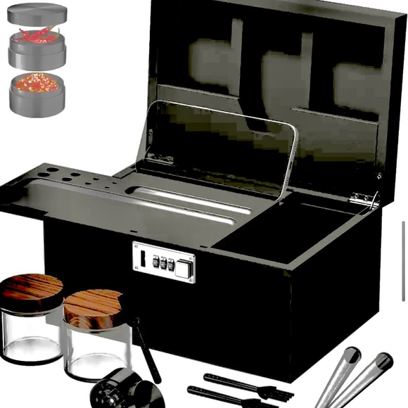Large 10” lockbox Stash-box w Accessories - Picture 4 of 4